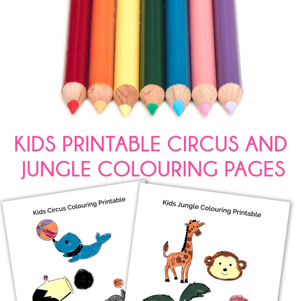 Kids Printable Circus And Jungle Colouring Pages
