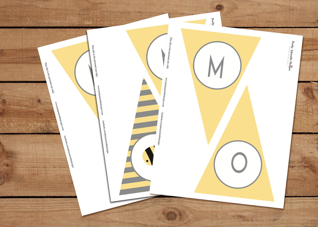 Printable Mom To Bee Baby Shower Party Banners 