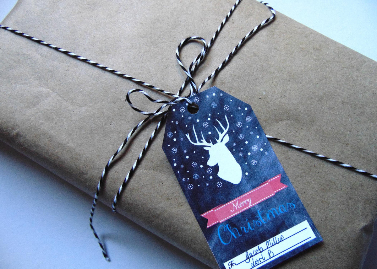 Printable Merry Christmas Deer Gift Tags Pretty Adorable Designs