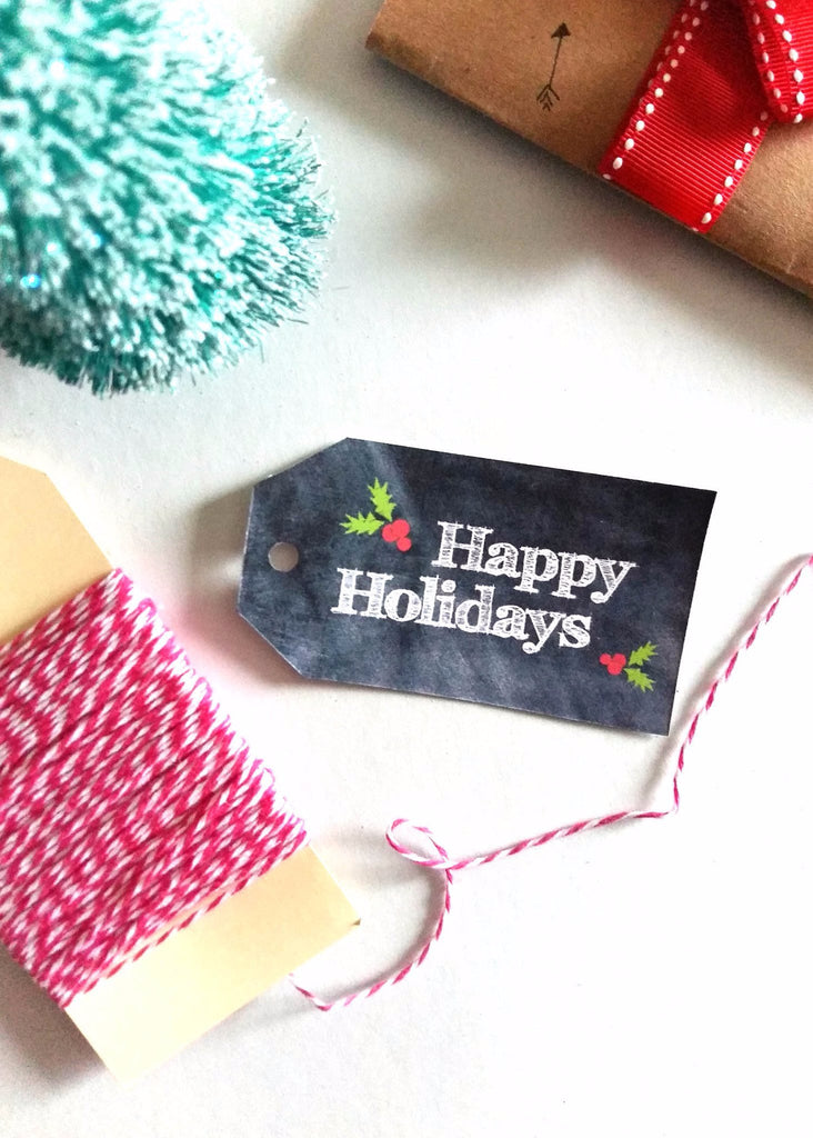  Happy Holidays Gift Tags Printable Image 1