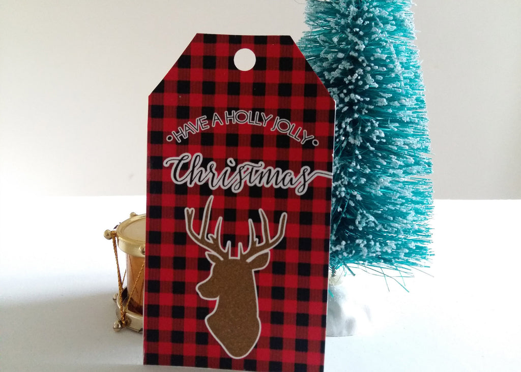 Printable Buffalo Plaid Christmas Gift Tags 3